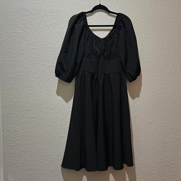Vixen by Micheline Pitt Vacation Dress in Black; Size Large - Picture 2 of 3